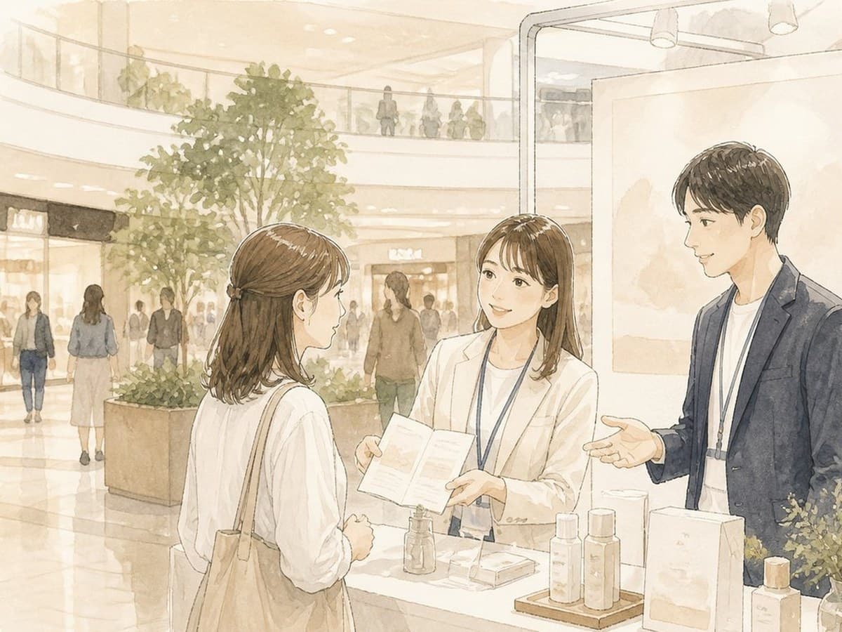 店舗や売場の状況を確認しながら売場改善を支援する店舗巡回・ラウンダー支援のイメージ